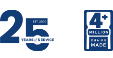 25 Years of Service. Established in 2000. ComforTek has made over 4 millions chairs to-date.